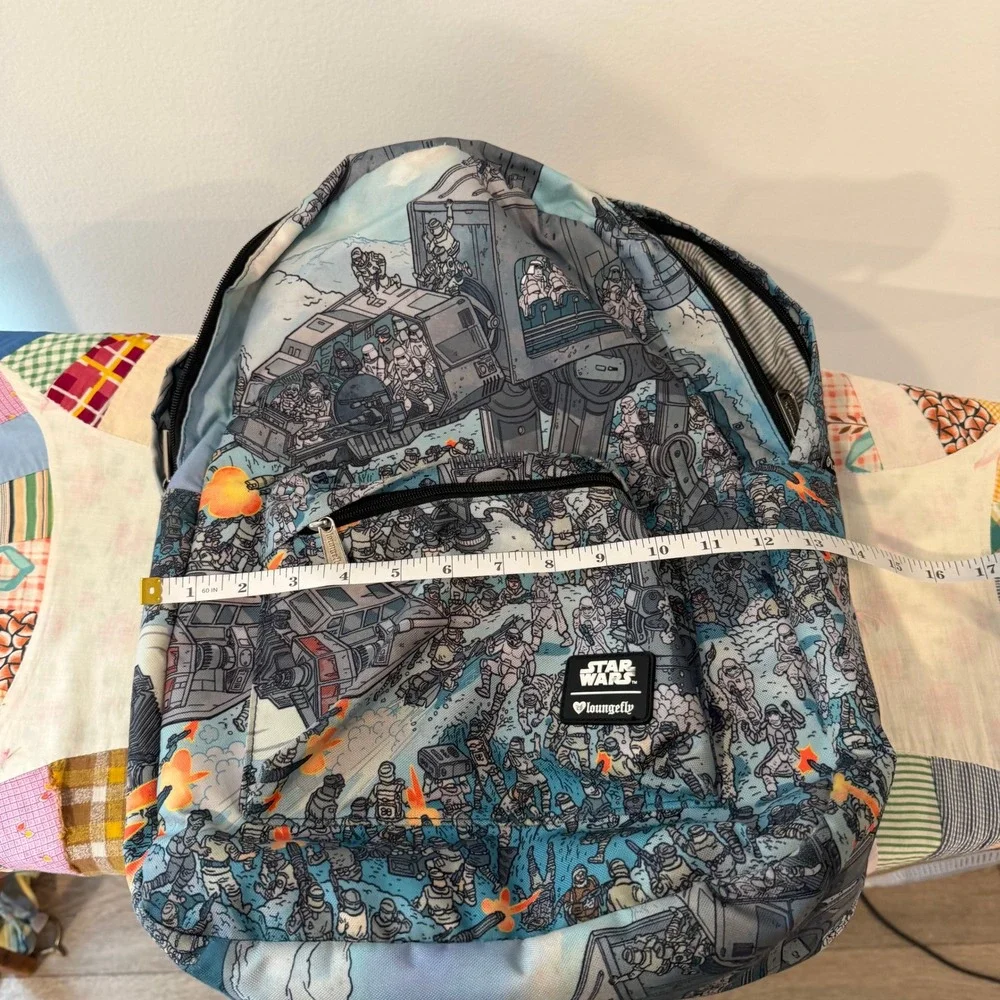 Loungefly Star Wars Battle of Hoth AT-AT Snowtrooper Canvas Backpack Blue